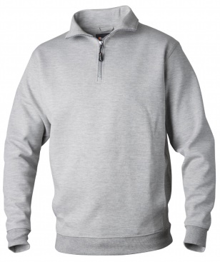 Sweatshirt zip Askgrå
