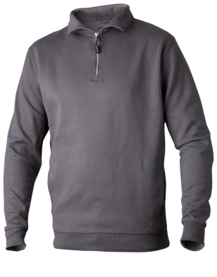 Sweatshirt zip mörkgrå