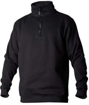 Sweatshirt 149 kort zip svart